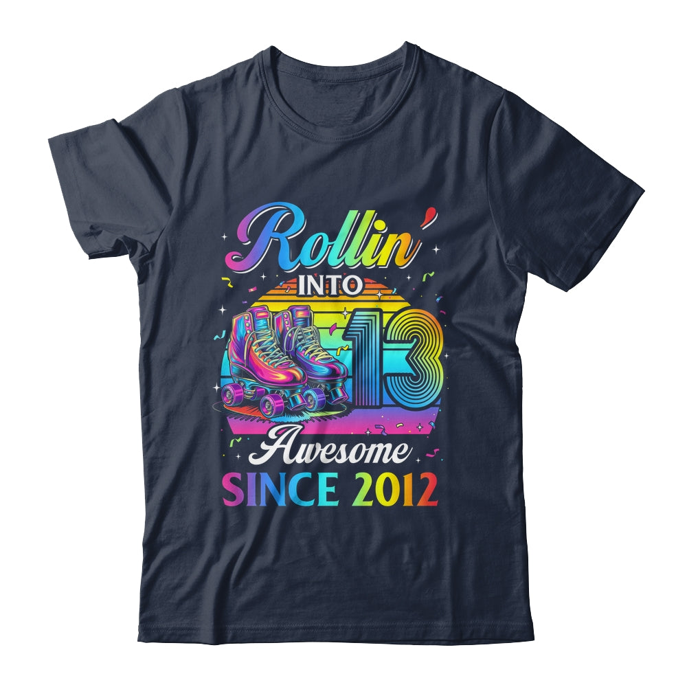 Birthday Roller Skating 13th Girl Rollin Into 13 Skate Party Shirt & Hoodie | siriusteestore