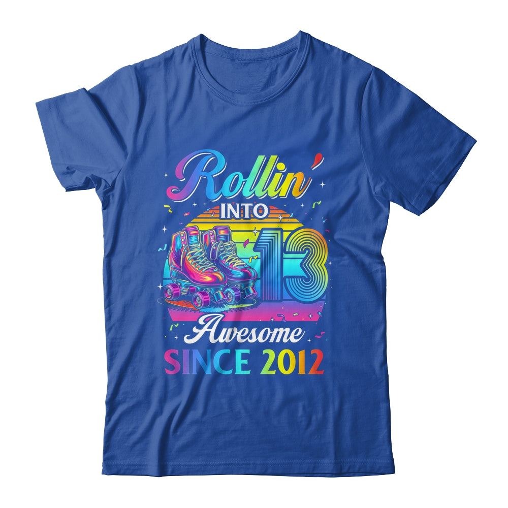Birthday Roller Skating 13th Girl Rollin Into 13 Skate Party Shirt & Hoodie | siriusteestore