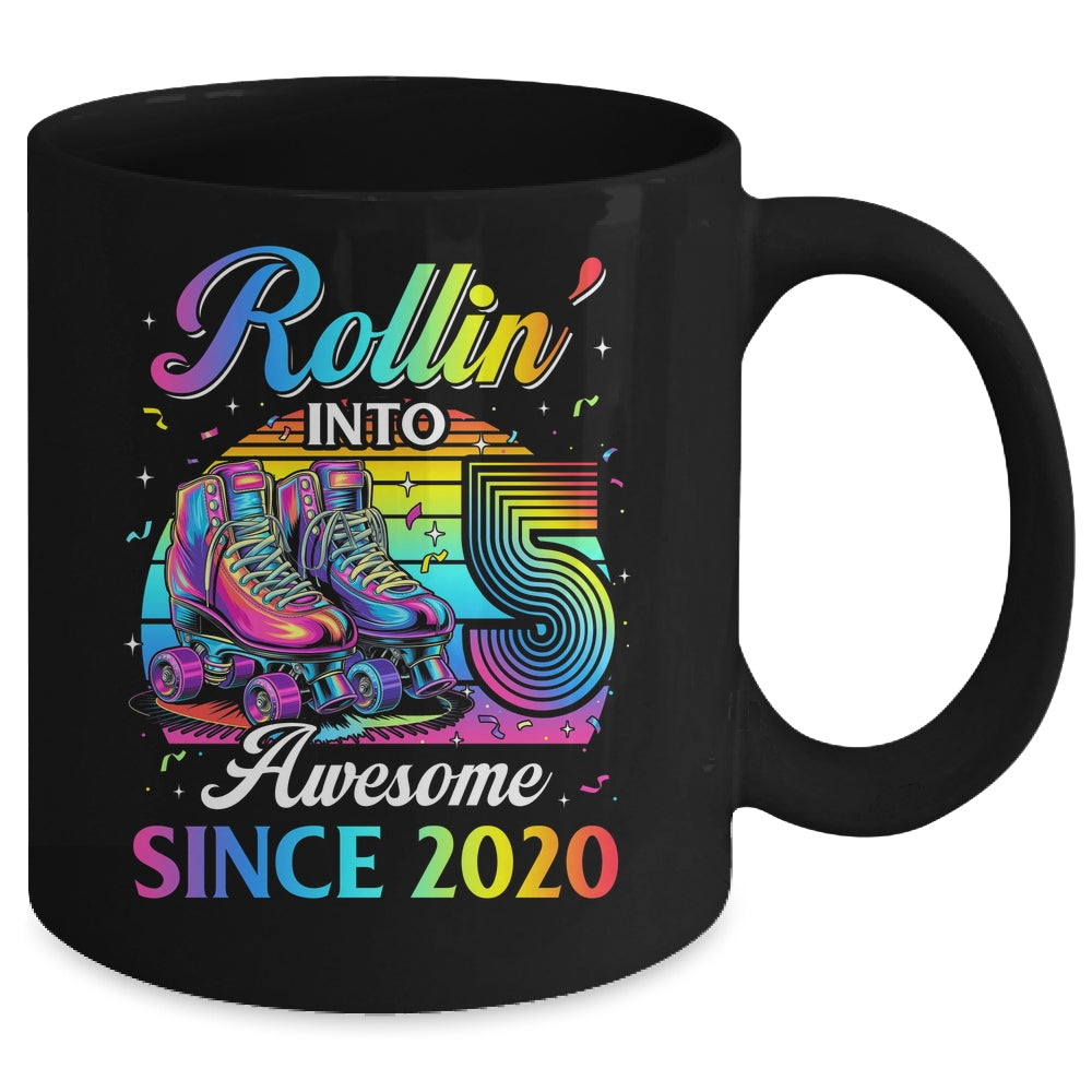 Birthday Roller Skating 5th Girl Rollin Into 5 Skate Party Mug | siriusteestore