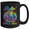 Birthday Roller Skating 5th Girl Rollin Into 5 Skate Party Mug | siriusteestore