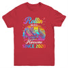 Birthday Roller Skating 5th Girl Rollin Into 5 Skate Party Youth Shirt | siriusteestore