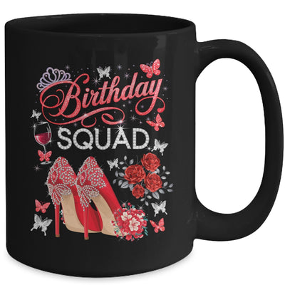 Birthday Squad Diva Squad Crown Hearts High Heel Women Mug | siriusteestore