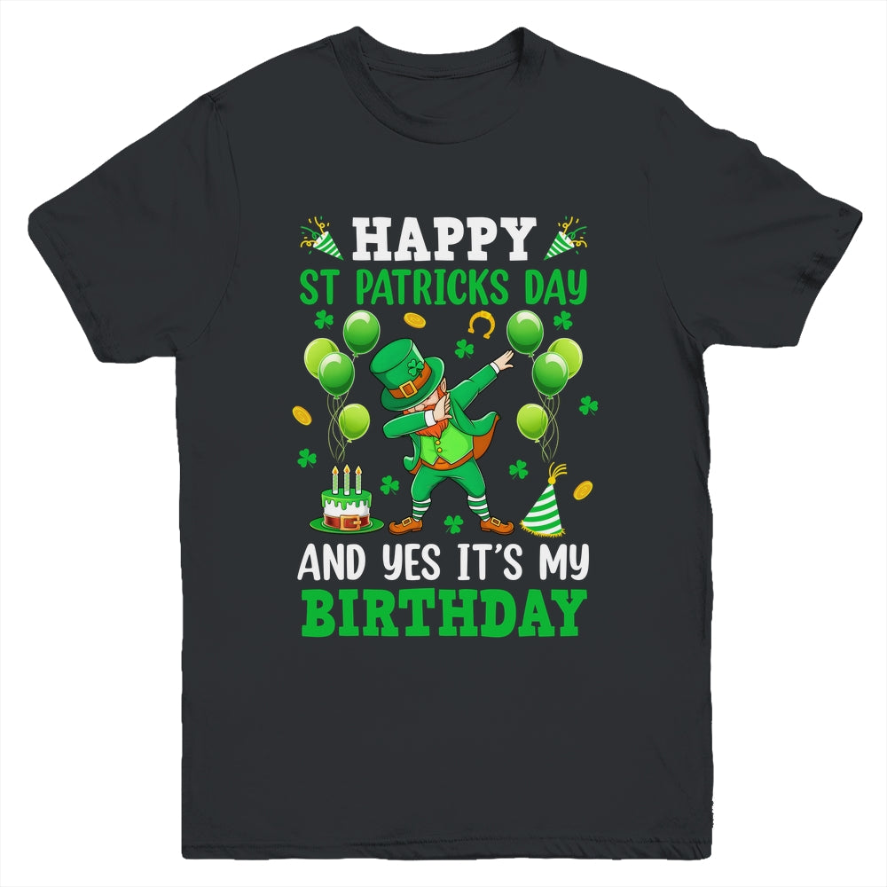 Birthday St Patrick's Day Boys Dabbing Leprechaun Boys Kids Youth Shirt | siriusteestore