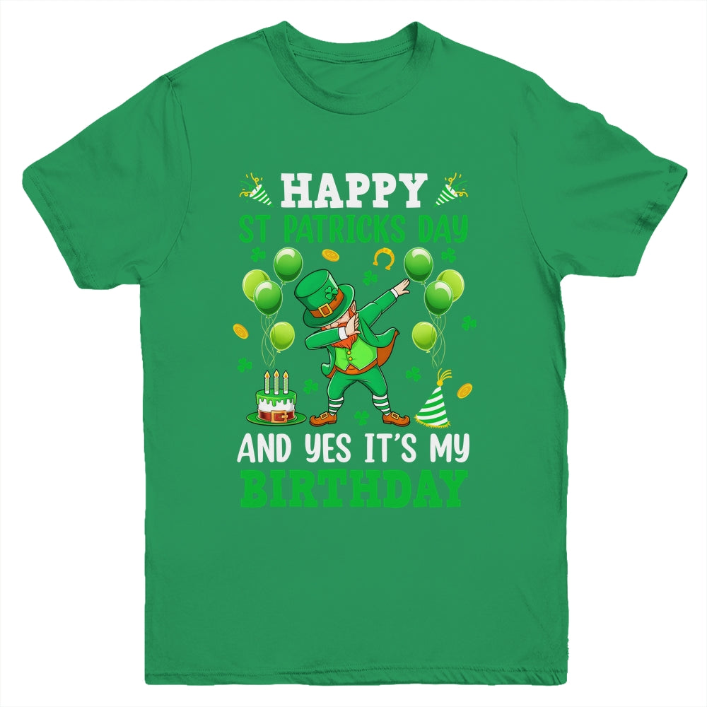 Birthday St Patrick's Day Boys Dabbing Leprechaun Boys Kids Youth Shirt | siriusteestore