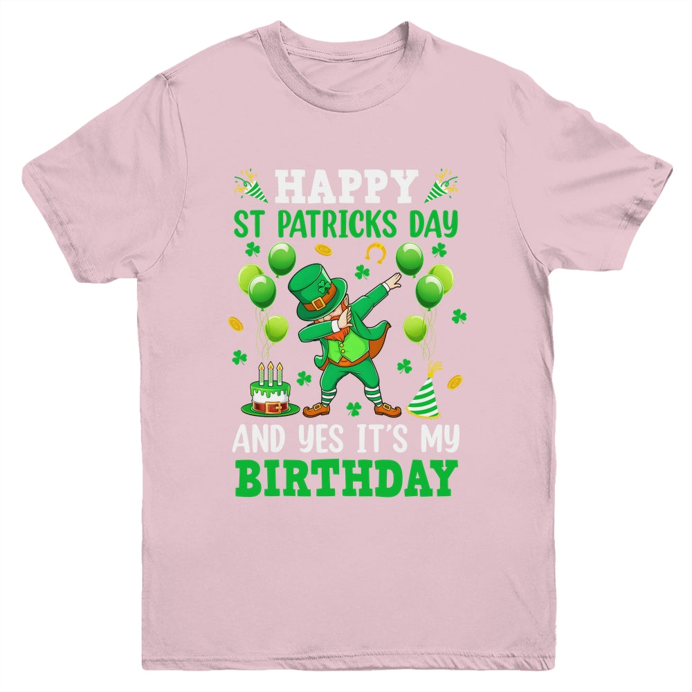 Birthday St Patrick's Day Boys Dabbing Leprechaun Boys Kids Youth Shirt | siriusteestore