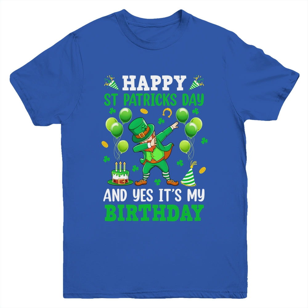 Birthday St Patrick's Day Boys Dabbing Leprechaun Boys Kids Youth Shirt | siriusteestore