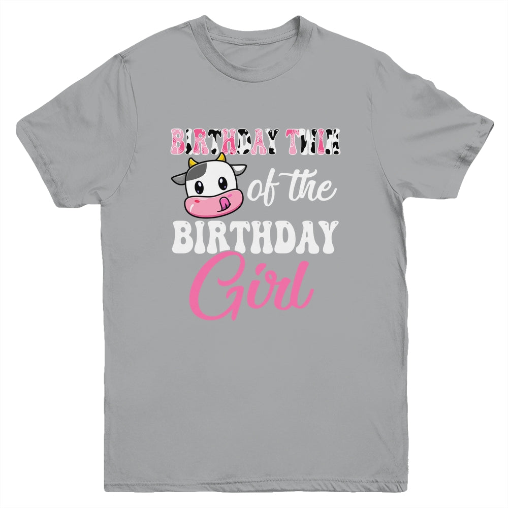 Birthday Twin Of The Birthday Girl Farm Cow 1st Bday Youth Shirt | siriusteestore
