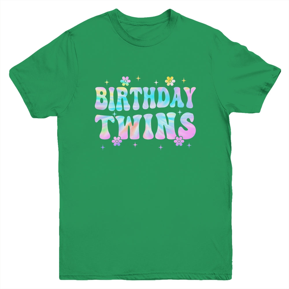 Birthday Twins Retro Matching Twin Birthday Girls Kids Youth Shirt | siriusteestore