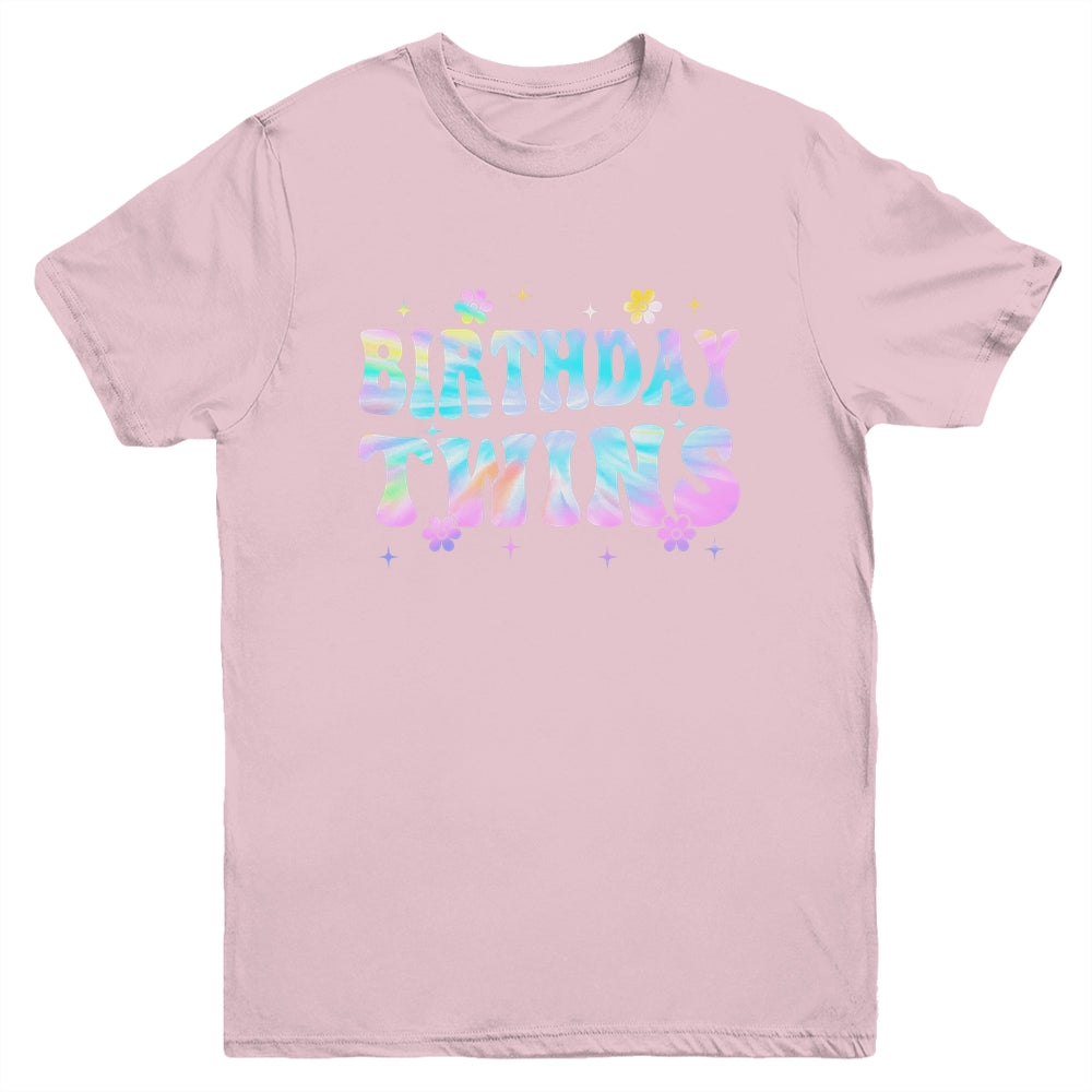 Birthday Twins Retro Matching Twin Birthday Girls Kids Youth Shirt | siriusteestore