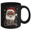 Black African American Christmas Santa Claus Afro Santa Men Mug | siriusteestore