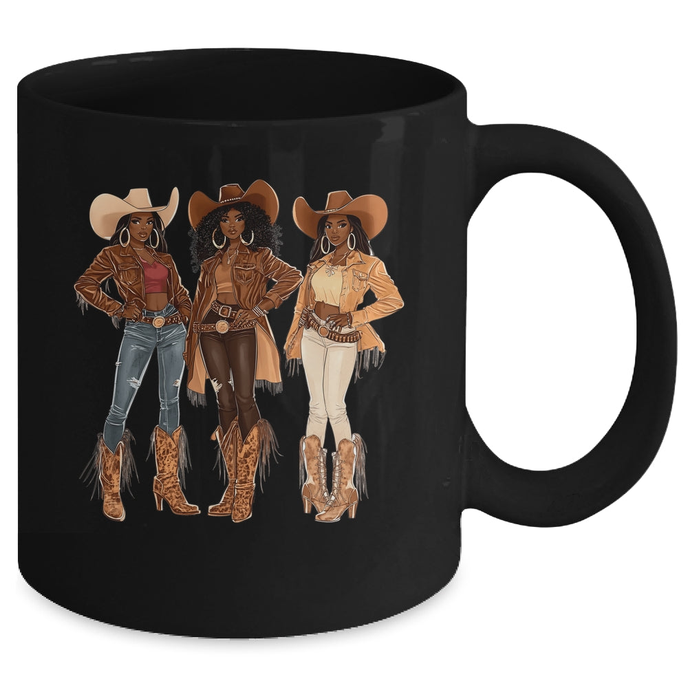 Black African American Cowgirl Western Country Texas Rodeo Mug | siriusteestore