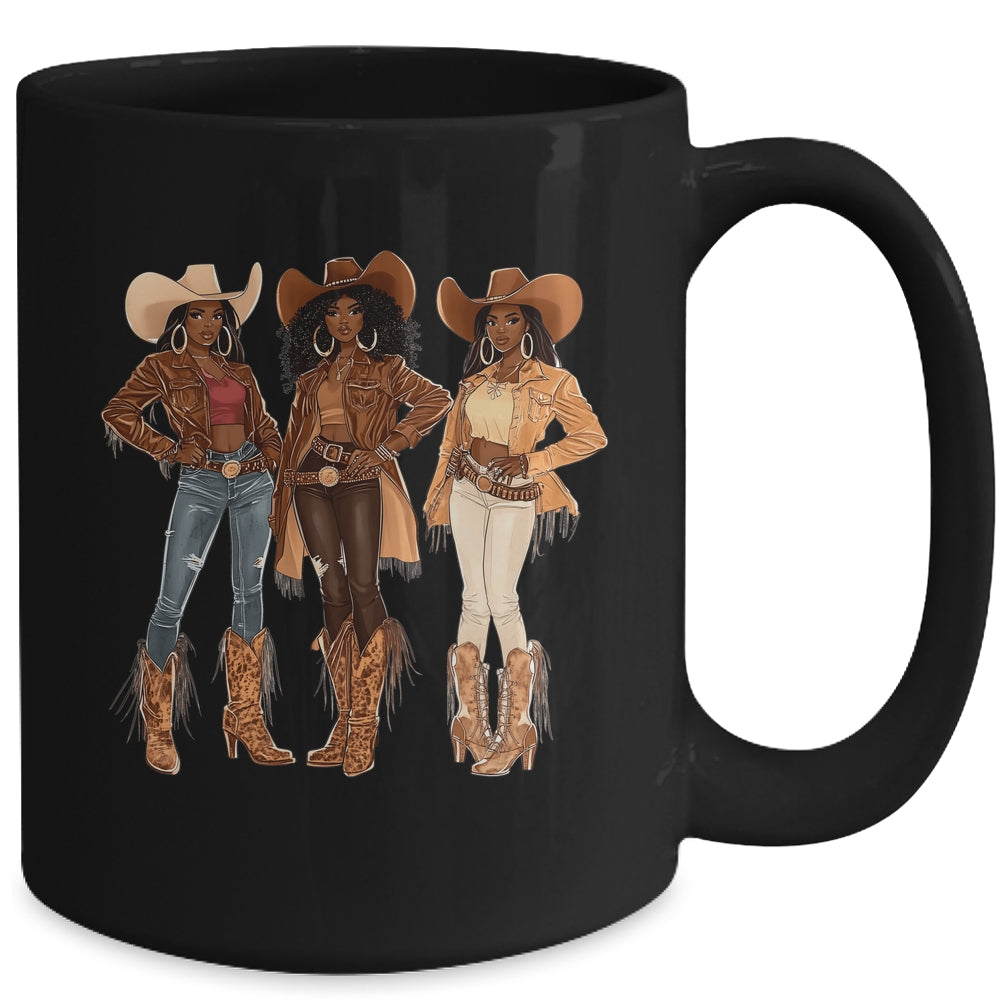 Black African American Cowgirl Western Country Texas Rodeo Mug | siriusteestore