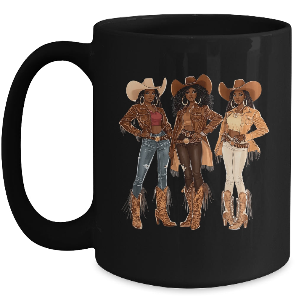 Black African American Cowgirl Western Country Texas Rodeo Mug | siriusteestore