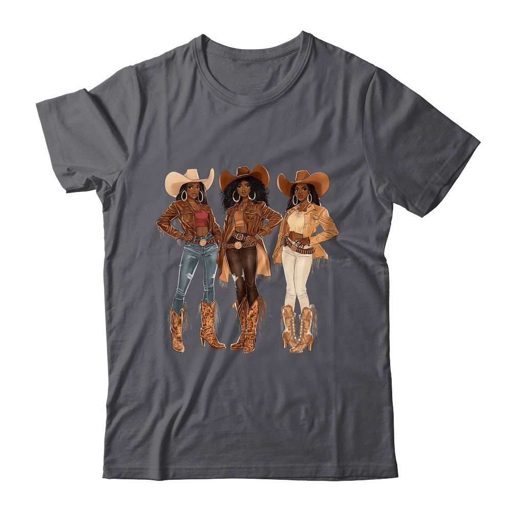 Black African American Cowgirl Western Country Texas Rodeo Shirt & Tank Top | siriusteestore