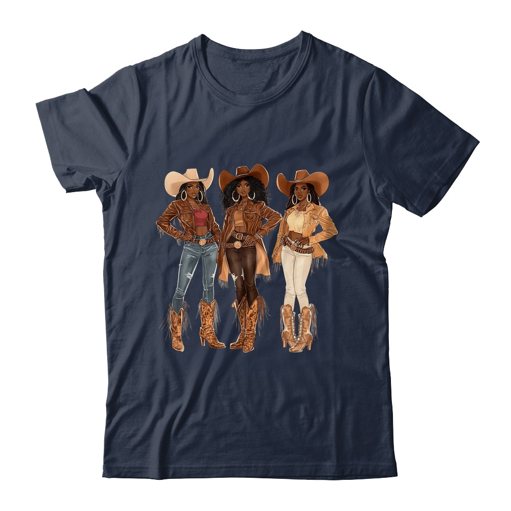 Black African American Cowgirl Western Country Texas Rodeo Shirt & Tank Top | siriusteestore