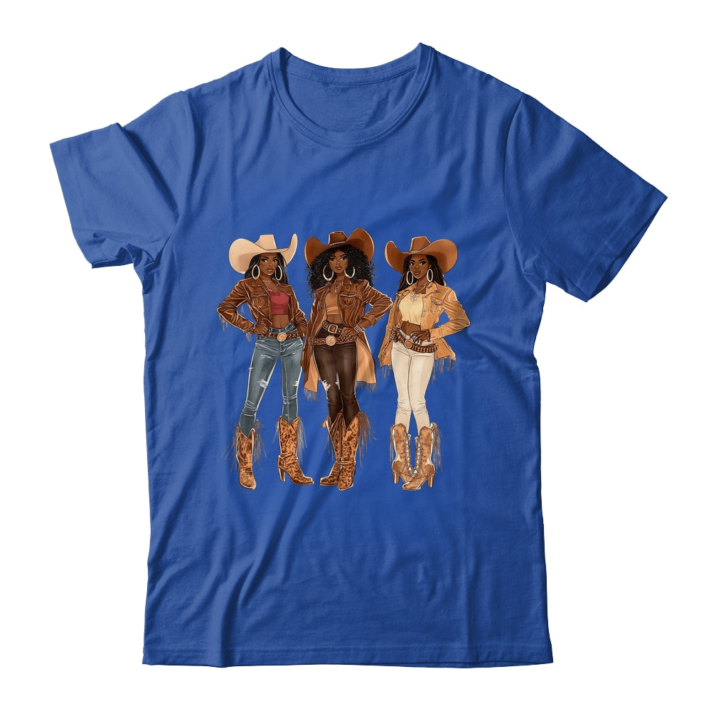Black African American Cowgirl Western Country Texas Rodeo Shirt & Tank Top | siriusteestore