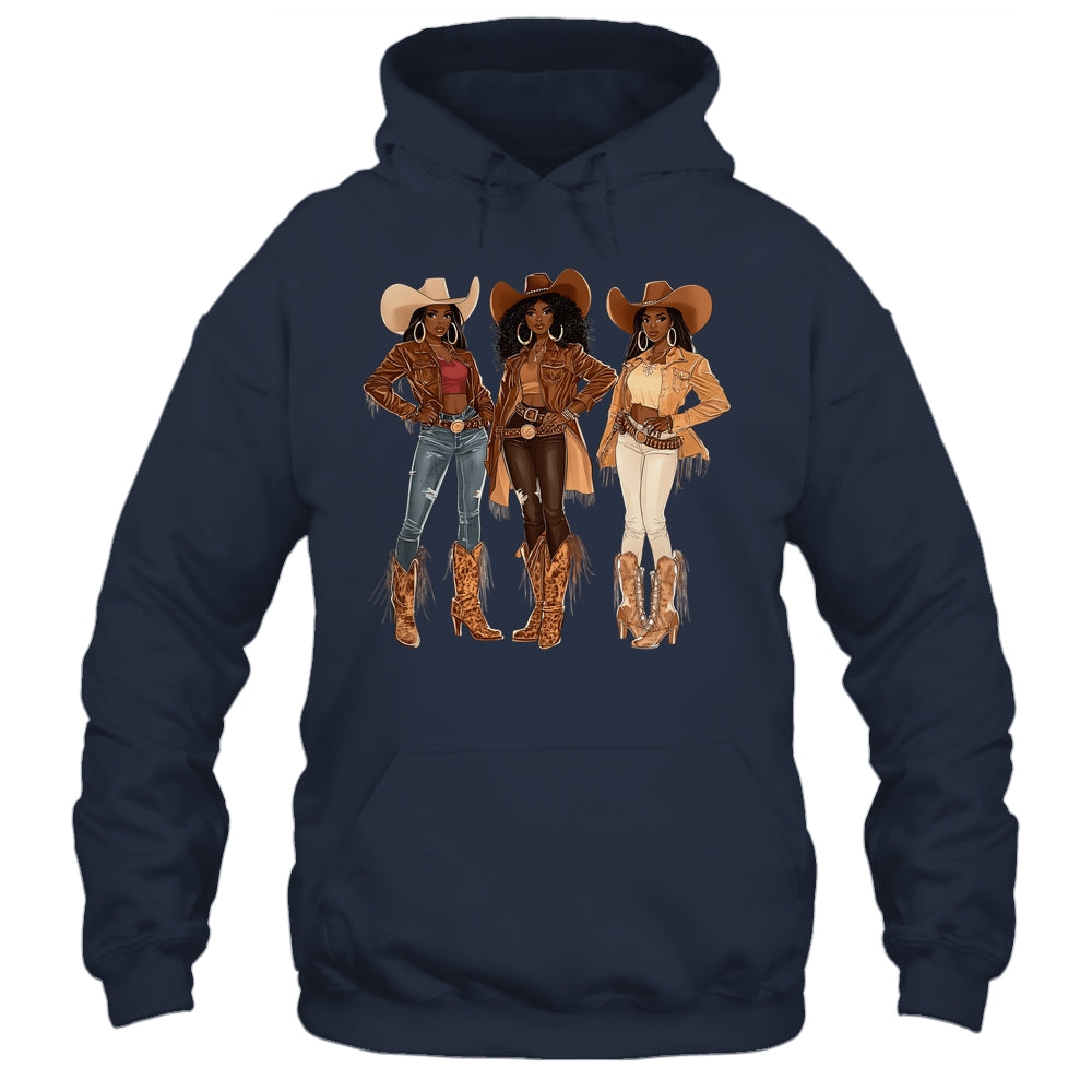 Black African American Cowgirl Western Country Texas Rodeo Shirt & Tank Top | siriusteestore