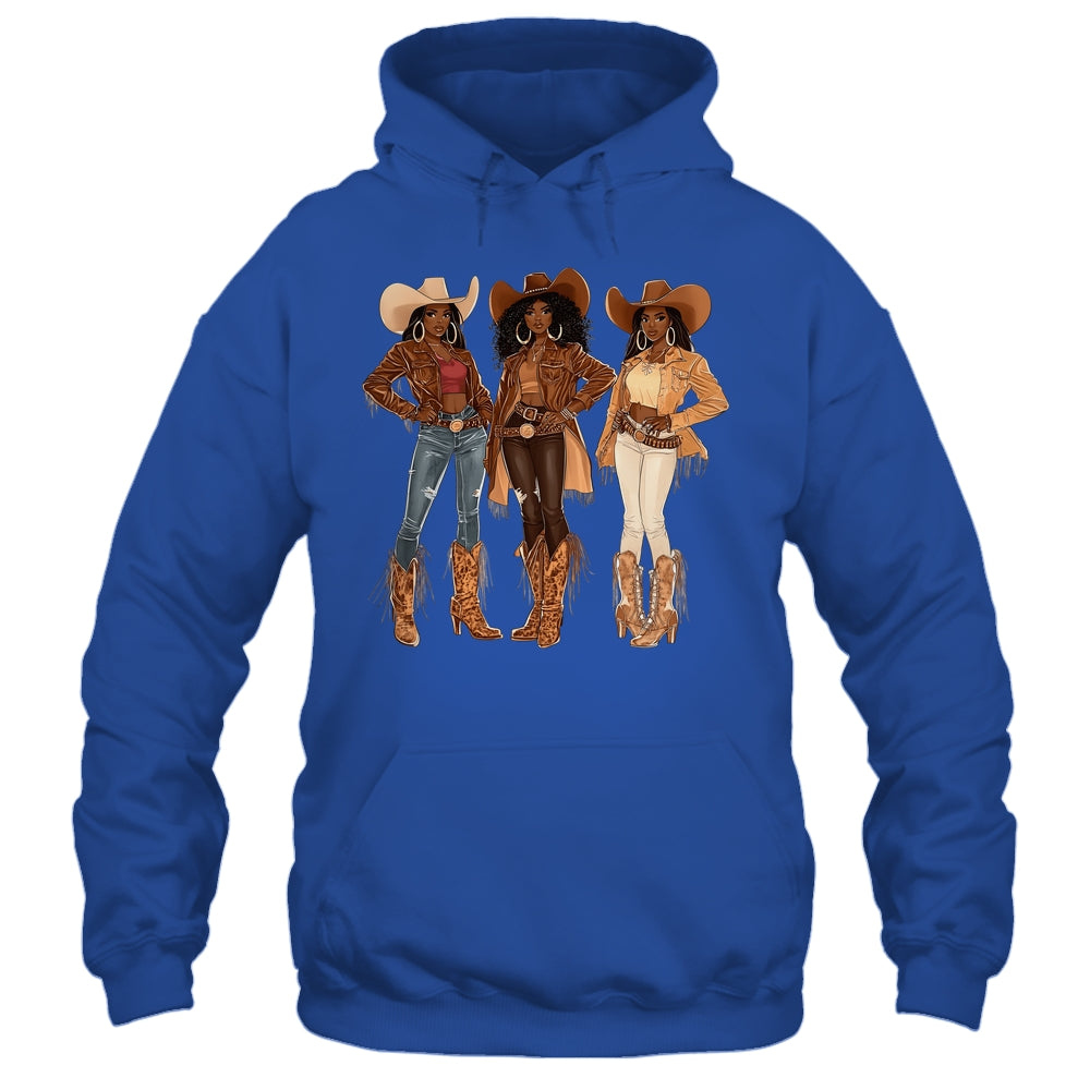 Black African American Cowgirl Western Country Texas Rodeo Shirt & Tank Top | siriusteestore