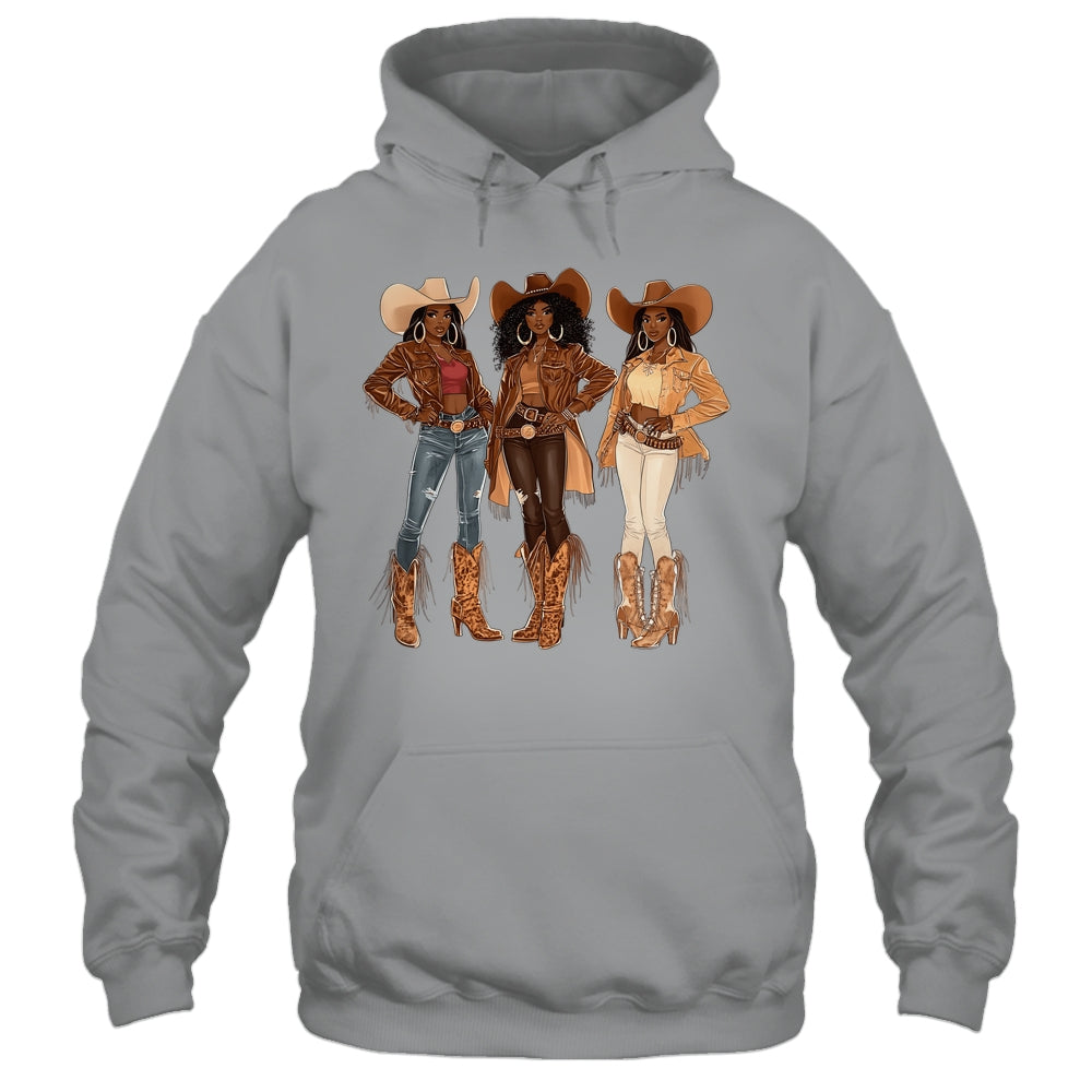 Black African American Cowgirl Western Country Texas Rodeo Shirt & Tank Top | siriusteestore