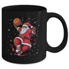 Black African American Santa Claus Basketball Afro Christmas Mug | siriusteestore