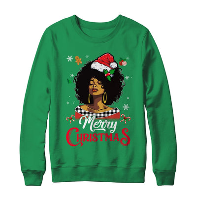 Black African Girl American Melanin Love Christmas Santa Hat Shirt & Sweatshirt | siriusteestore