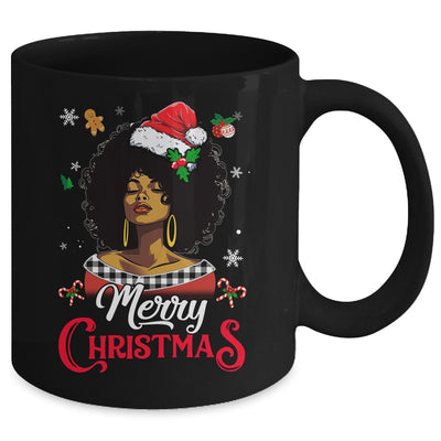 Black African Girl American Melanin Love Christmas Santa Hat Mug | siriusteestore