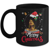 Black African Girl American Melanin Love Christmas Santa Hat Mug | siriusteestore