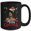 Black African Girl American Melanin Love Christmas Santa Hat Mug | siriusteestore