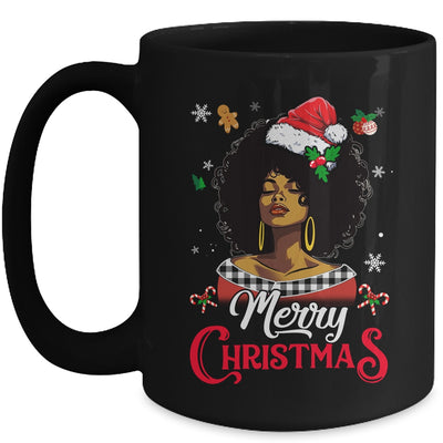 Black African Girl American Melanin Love Christmas Santa Hat Mug | siriusteestore