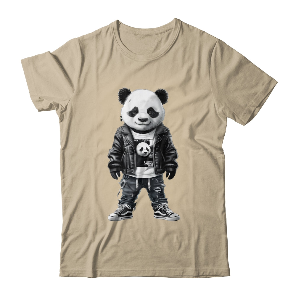 Black And White Panda With Cool Cute Sportswear For Boy Men Shirt & Hoodie | siriusteestore