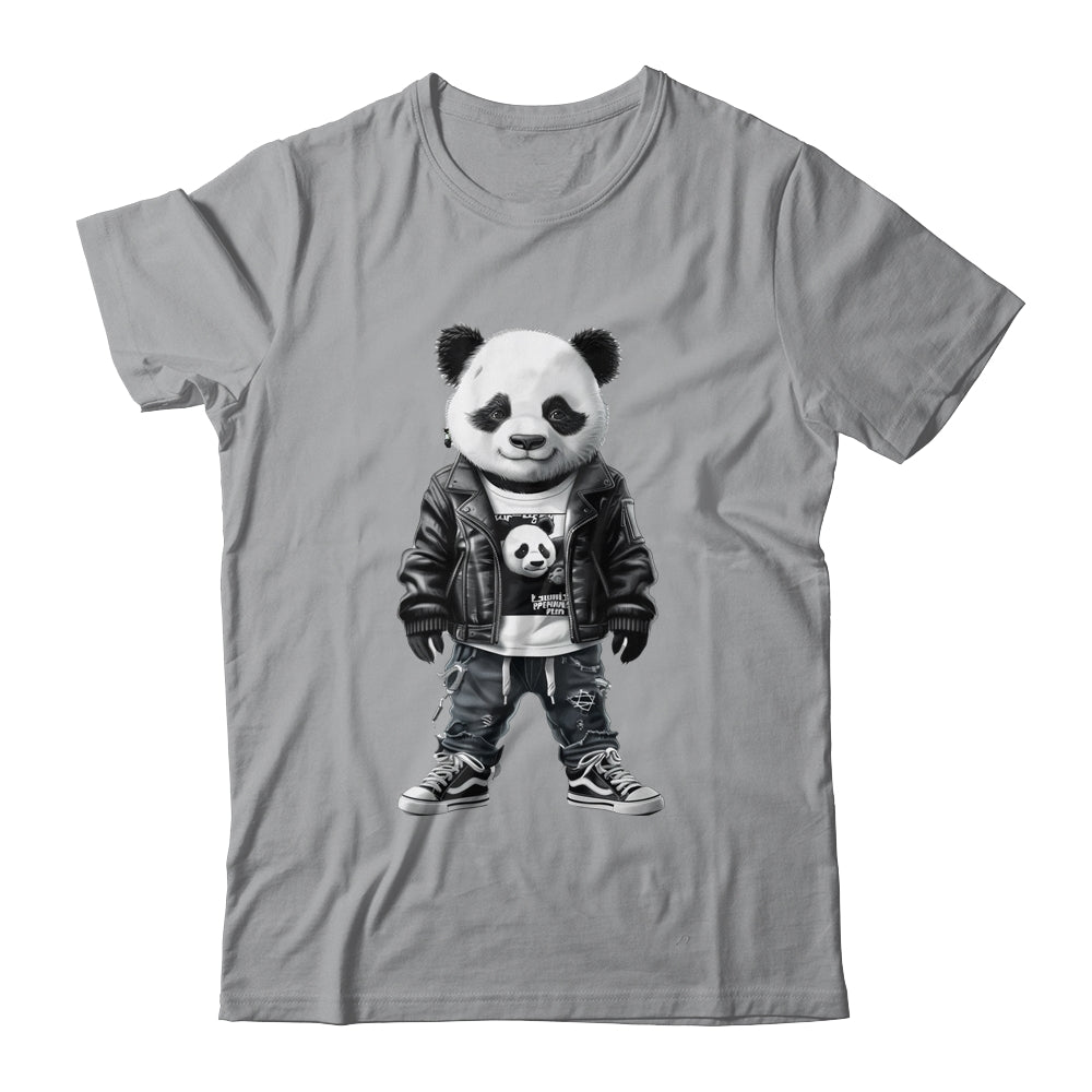 Black And White Panda With Cool Cute Sportswear For Boy Men Shirt & Hoodie | siriusteestore