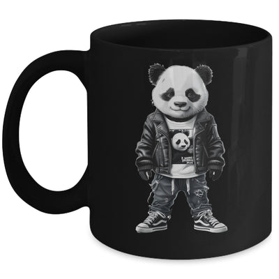 Black And White Panda With Cool Cute Sportswear For Boy Men Mug | siriusteestore
