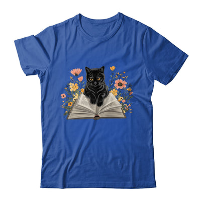 Black Cat For Women Book Lover Cute Cat And Reading Book Shirt & Tank Top | siriusteestore