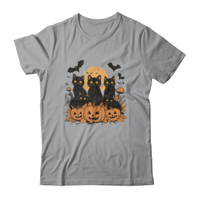Black Cat Pumpkin Retro Halloween Cat Gothic Spooky Season Shirt & Sweatshirt | siriusteestore