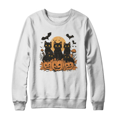 Black Cat Pumpkin Retro Halloween Cat Gothic Spooky Season Shirt & Sweatshirt | siriusteestore
