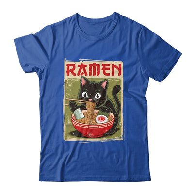Black Cat Ramen Lover Anime Design Women Men Kids Adults Shirt & Tank Top | siriusteestore
