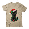 Black Cat Santa Christmas Family Matching Cat Lover Xmas Shirt & Sweatshirt | siriusteestore