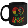 Black History Month African Pride American Heart Women Mug | siriusteestore