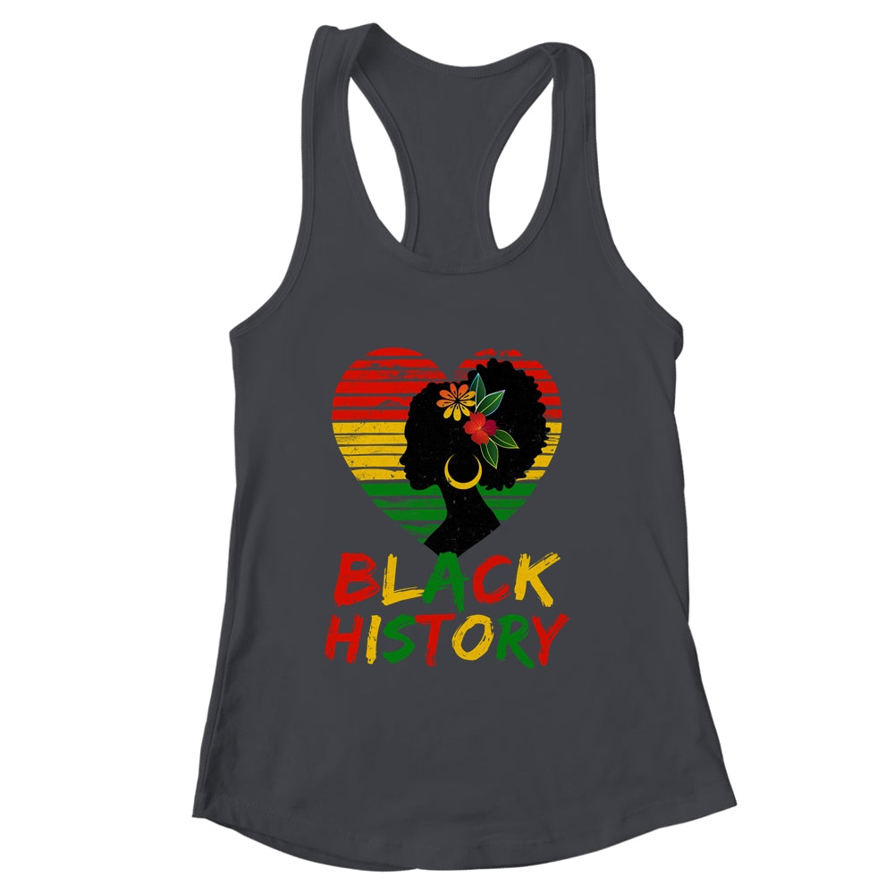 Black History Month African Pride American Heart Women Shirt & Tank Top | siriusteestore