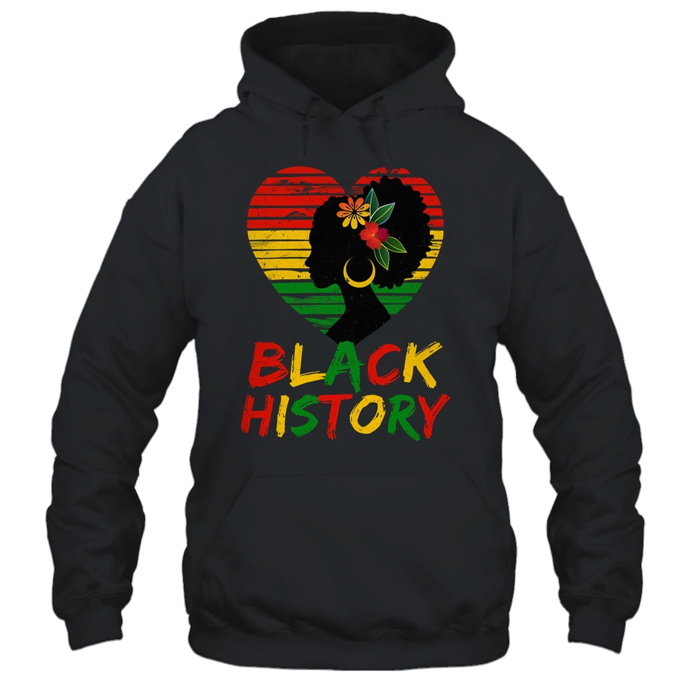 Black History Month African Pride American Heart Women Shirt & Tank Top | siriusteestore