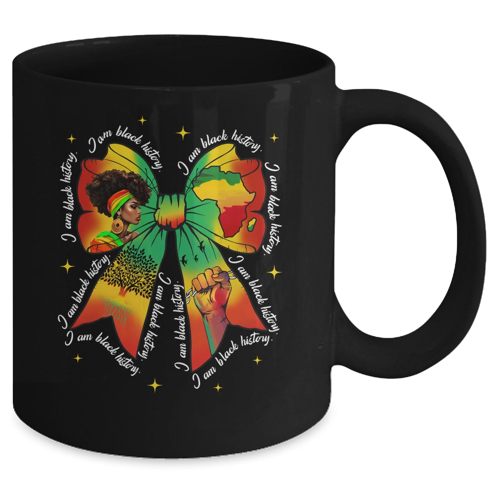 Black History Month Coquette Bow Juneteenth African American Mug | siriusteestore