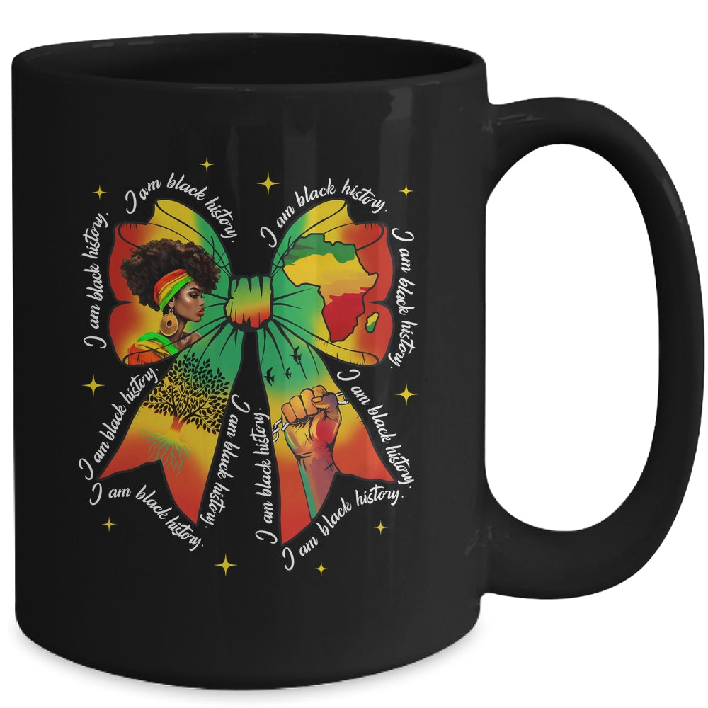 Black History Month Coquette Bow Juneteenth African American Mug | siriusteestore