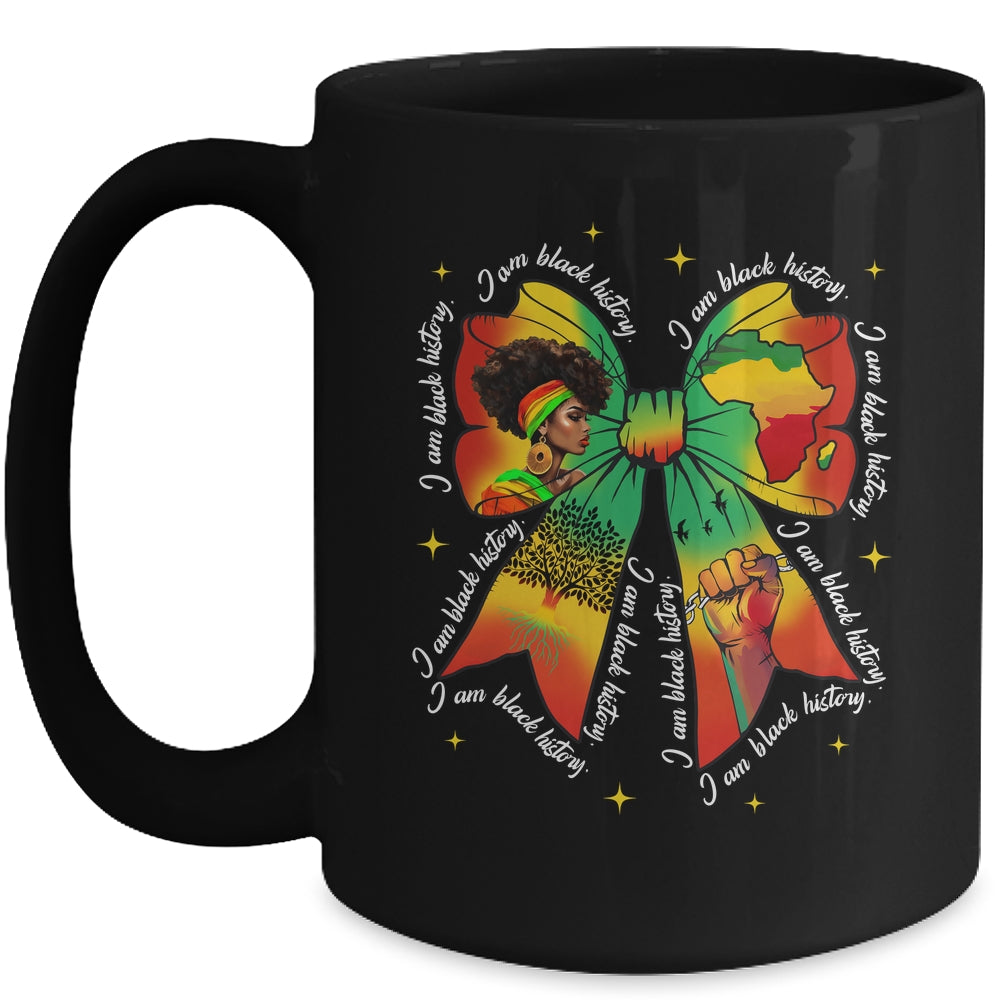 Black History Month Coquette Bow Juneteenth African American Mug | siriusteestore