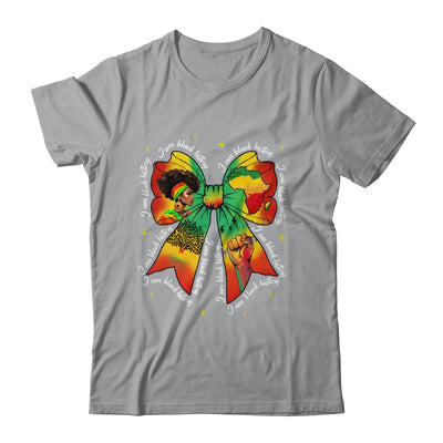 Black History Month Coquette Bow Juneteenth African American Shirt & Tank Top | siriusteestore