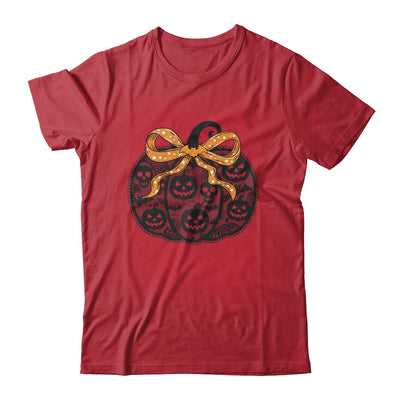 Black Lace Pumpkin Coquette Spooky Pumpkin Halloween Girl Shirt & Sweatshirt | siriusteestore