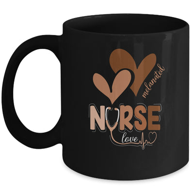 Black Nurse Melanated Woman Black History Month Nursing Crew Mug | siriusteestore