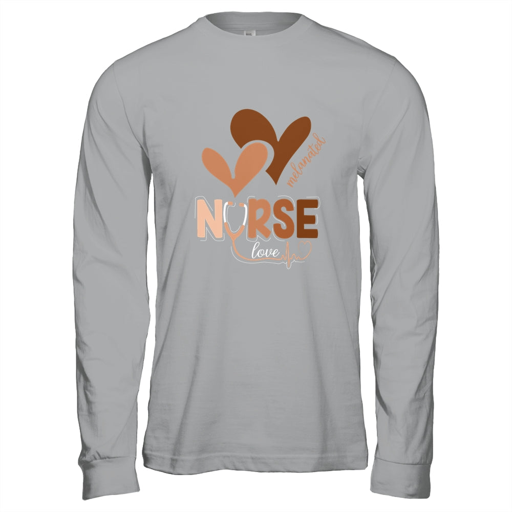 Black Nurse Melanated Woman Black History Month Nursing Crew Shirt & Hoodie | siriusteestore