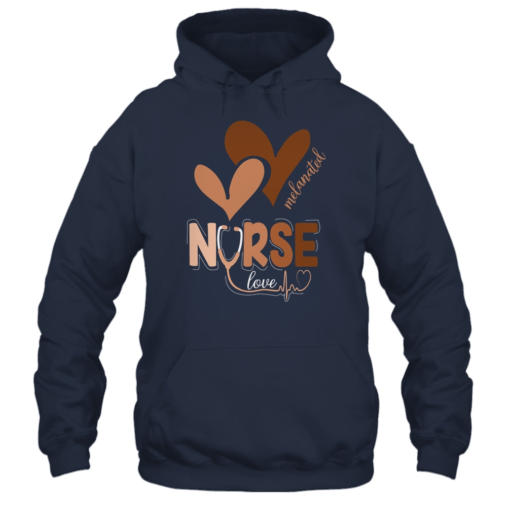 Black Nurse Melanated Woman Black History Month Nursing Crew Shirt & Hoodie | siriusteestore