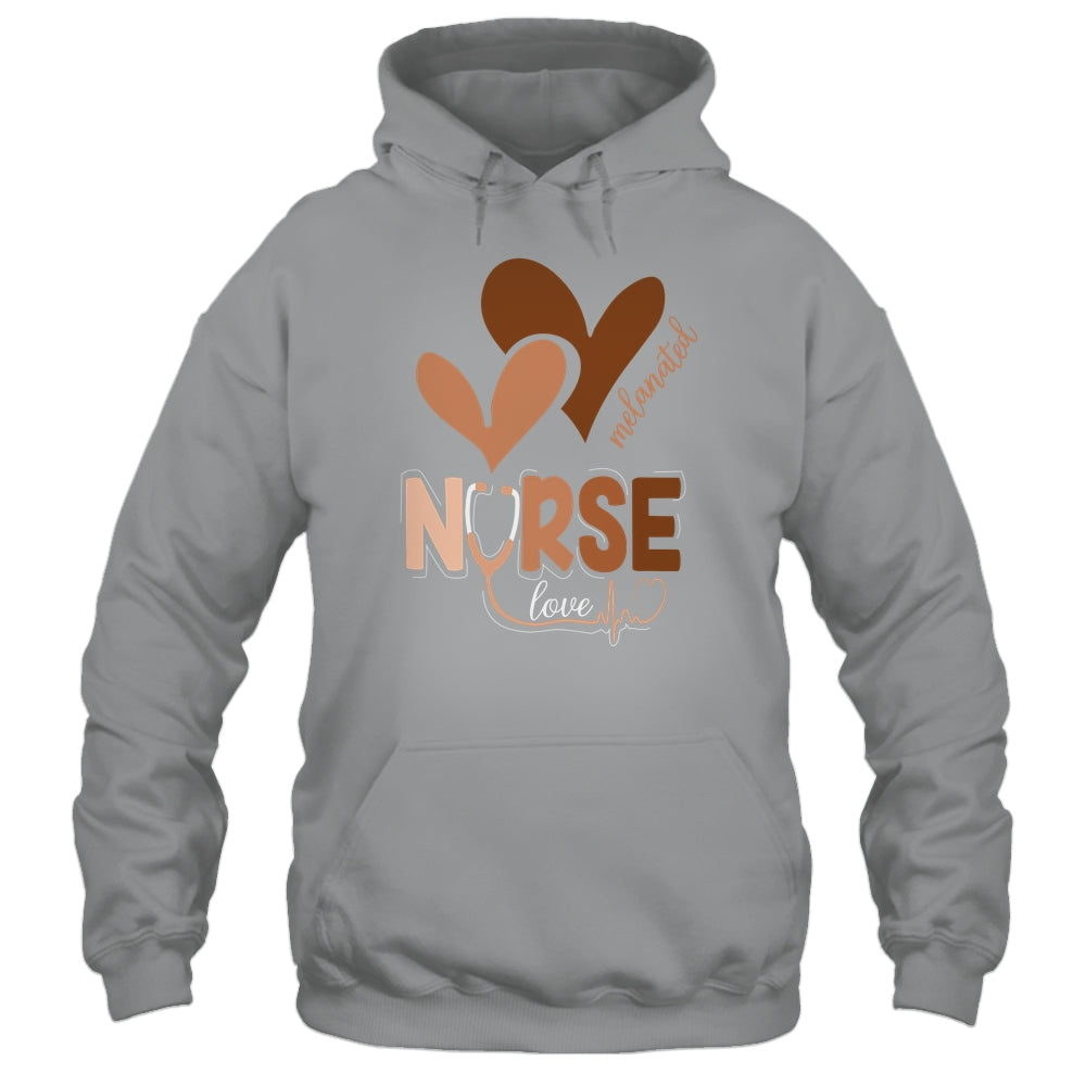 Black Nurse Melanated Woman Black History Month Nursing Crew Shirt & Hoodie | siriusteestore