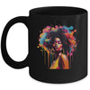 Black Queen Afro Melanin Dripping Juneteenth African Mug | siriusteestore